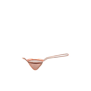 Copper-Plated Fine Mesh Bar Strainer – Stainless Steel Conical Cocktail Strainer 8.5×23.4cm