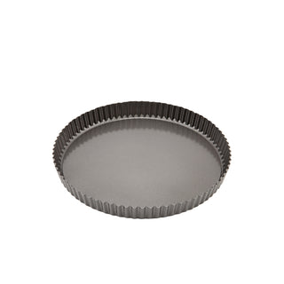 Carbon Steel Non-Stick Fluted Quiche Tin – 29cm Loose Base Catering Bakeware