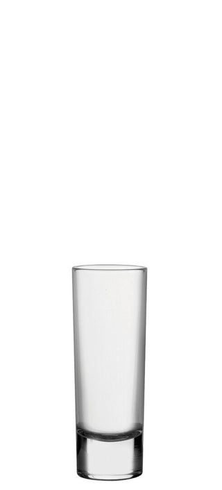 Tall Vodka Shot Glass 6cl Soda Lime Clear Glass, Slim Profile with Heavy Base, Pack of 6, Bar Service