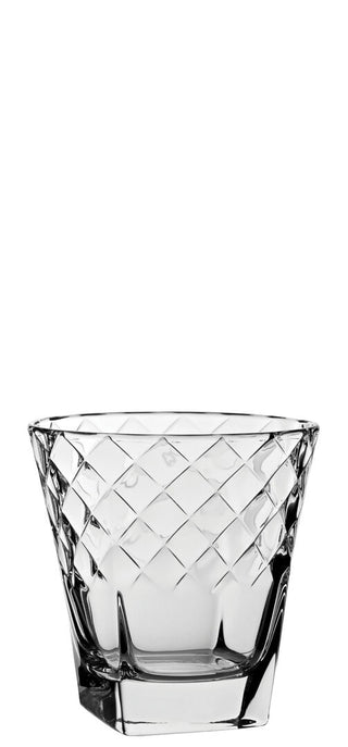 Tahoe Campiello Double Old Fashioned Glass 33cl Cut Crystal Style Tumbler for Cocktails and Spirits, Pack of 24