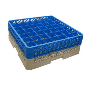 Glass Washer Rack – 16, 25, 36 & 49 Compartment Options with 1–4 Extenders, Hygienic Stackable Glassware Rack for Washing, Storage & Transport