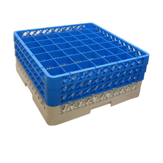 Glass Washer Rack – 16, 25, 36 & 49 Compartment Options with 1–4 Extenders, Hygienic Stackable Glassware Rack for Washing, Storage & Transport