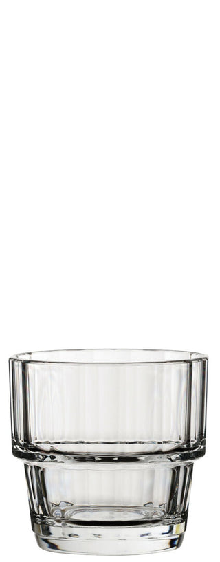 Lucent Nepal Polycarbonate Tumbler Clear Stackable Faceted Design 9oz/ 11oz/ 14oz Glasses for Bars Events - Pack of 6