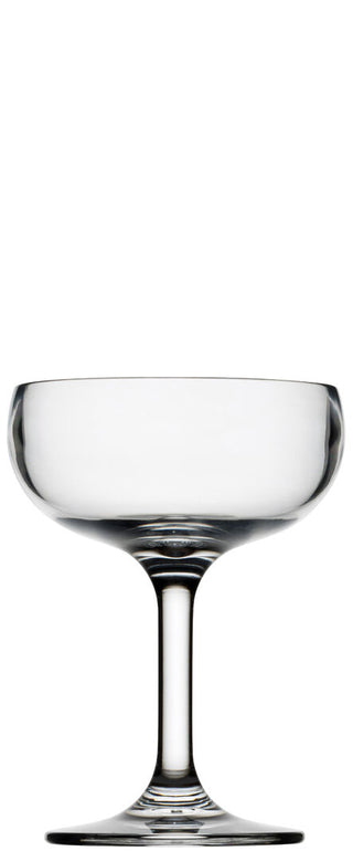 Lucent Coupe Cocktail Glass Clear Polycarbonate 7oz/ 210ml, Vintage Inspired Stemware for Martinis and Desserts, Pack of 6