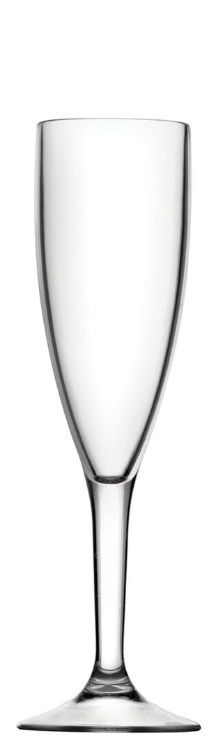 Diamond Champagne Flute 5oz/ 140ml, Clear Polycarbonate Glasses Slim Faceted Sparkling Wine Serve for Events, Pack of 12