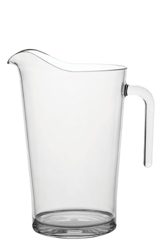 Clear Jug 3 Pint, SAN Plastic Stain & Break Resistant Beverage Pitcher for Professional Bar Use, Pack of 6
