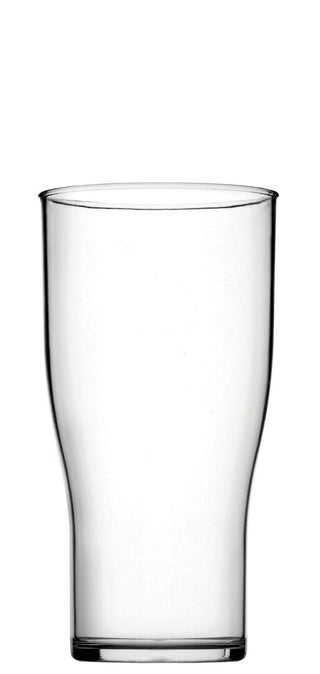 Tulip Clear Beer Glass 10oz/ 290ml, CE Stamped Polycarbonate Nucleated Stemless Serve for Lager and Ale, Pack of 48