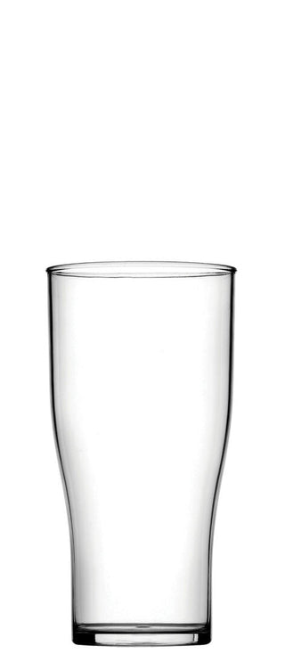 Tulip Clear Beer Glass 10oz/ 290ml, CE Stamped Polycarbonate Nucleated Stemless Serve for Lager and Ale, Pack of 48