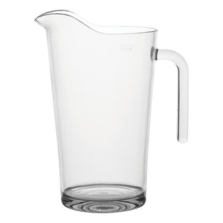 Diamond Jug 2 Pint (1.1L) SAN Plastic - Glasswasher Safe, Break Resistant, Pack of 6, CE Stamped