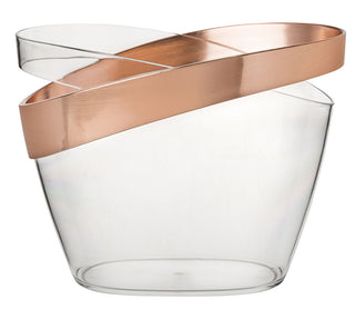 Copper Banded Champagne Bucket 12" (30cm) Polycarbonate - Perfect for Wine & Champagne - Pack of 2