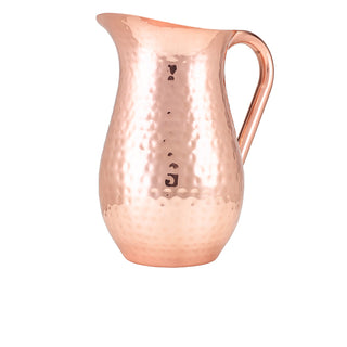 Hammered Water Jug 2L / 67.6oz – Copper Plated & Stainless Steel