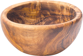 Round Olive Wood Bowl 4.75" (12cm) 11oz (31cl) - Natural Antibacterial Wooden Serving Bowl - Set of 6