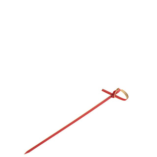 Bamboo Knotted Skewers for Cocktails & Appetizers, Red/ Black, 3.5", 4.75", Eco-Friendly & Stylish - Pack of 100