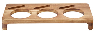 Acacia Wood Presentation Stand 16.5 x 7" (42 x 18cm) - Premium Acacia Stand for Food Display - Pack of 6