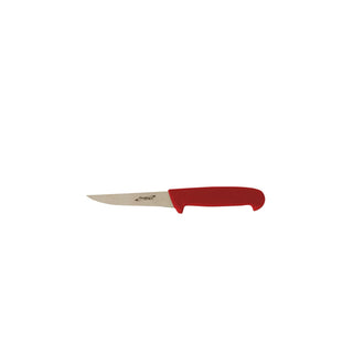 Rigid Boning Knife 12.7cm/5" with Molybdenum Steel Full Tang Blade & Ergonomic Polypropylene Handle – Precision Meat Preparation Knife Black/ Red