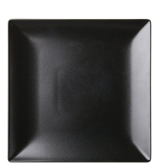 Square Plate Noir, Stoneware, Black, 18cm & 25.5cm, Set of 12, For Serving, Dining & Food Presentation