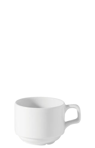Titan Stacking Cups, Porcelain, White, 200ml (7oz), Pack of 36, Tea & Coffee Cup