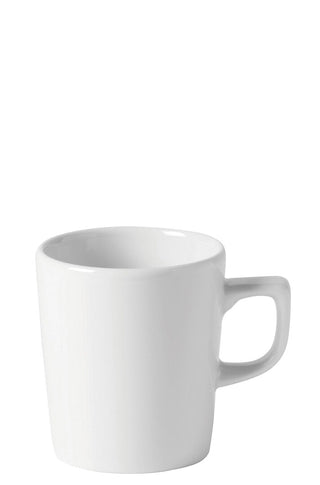 Titan Latte Mug, Porcelain, White, 440ml (16oz), Pack of 12, Ideal for Lattes & Hot Drinks