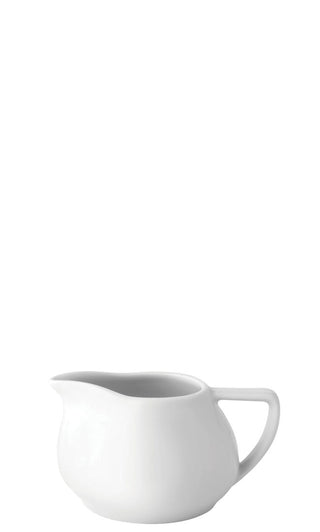 Titan Contemporary Porcelain Jug, White, 140ml (5oz), Set of 6, Ideal for Milk, Cream & Table Service
