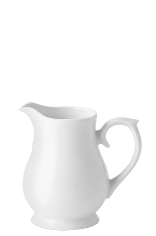Titan White Porcelain Chatsworth Jugs, 140ml, Set of 6 – Milk, Cream & Sauce Serving for Hotels, Cafés & Restaurants