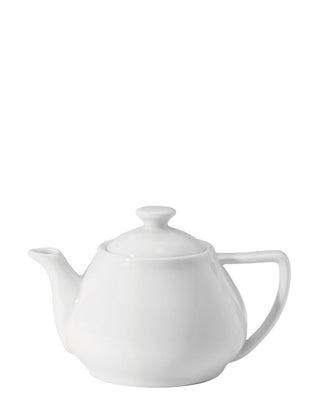 Titan White Porcelain Teapots, 14oz/ 32oz, Set of 6, Dishwasher Safe, For Tea Service
