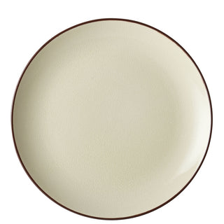 Soho Stone Coupe Plate, Stoneware, 26.5cm/ 30cm Round, Crackle Glaze, Dishwasher Safe, Dinner & Serving Plates - Set of 6