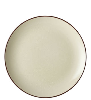 Soho Stone Coupe Plate, Stoneware, 26.5cm/ 30cm Round, Crackle Glaze, Dishwasher Safe, Dinner & Serving Plates - Set of 6