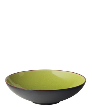 Stoneware Ceramic Bowls 23cm (9") Round, Set of 6, Soho Verdi Crackle Glaze, Food Presentation & Serving Bowl