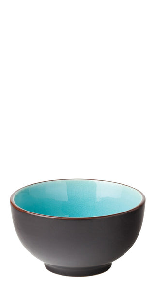 Soho Aqua Rice Bowl, Stoneware, 12cm (330ml), Set of 6, Ideal for Rice, Sides & Small Servings