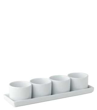 Titan Gourmet Serving Set, Titan Round Bowl & Tray Porcelain, White Finish,  Dining & Sharing Service 9 X 2.75" - Set of 6