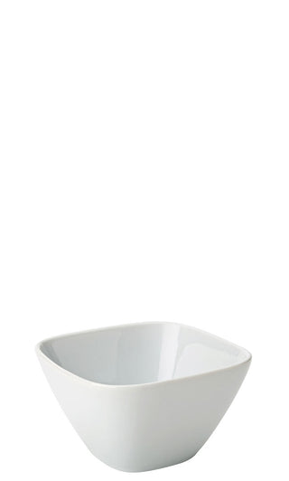 Titan Dune Square Bowls, White Porcelain, Dishwasher Safe, Dipping, Sauce & Serving Bowl 7cm/10cm/13cm - Set of 6