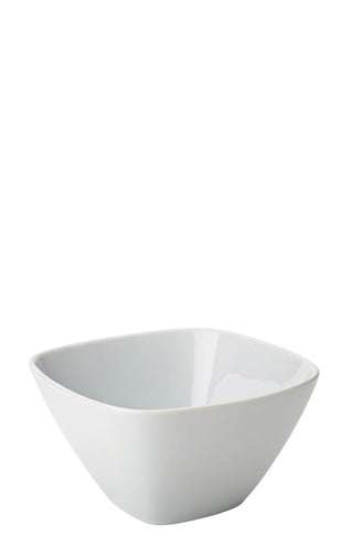 Titan Dune Square Bowls, White Porcelain, Dishwasher Safe, Dipping, Sauce & Serving Bowl 7cm/10cm/13cm - Set of 6