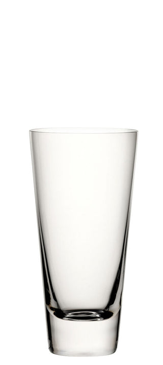 Solar Long Drink Glass 13oz (39cl) Crystal Highball – Conical Design with Heavy Base, Box of 6