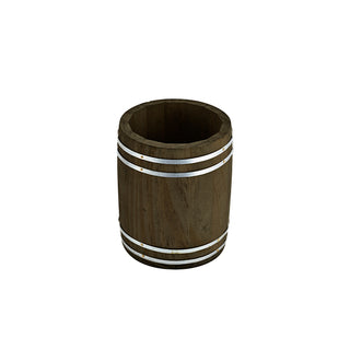 Miniature Paulownia Wood Barrel 11.5×13.5cm Storing Cutlery On Tables 1Pcs