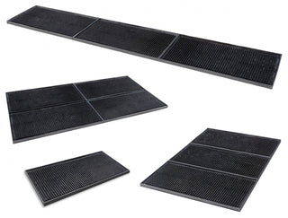 Deluxe Black Rubber Mini Bar Mat 6″ x 12″