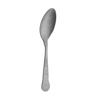 Kings Stonewash Dessert Spoon Stainless Steel – Pack of 12 | Vintage Finish Dishwasher Safe Cutlery