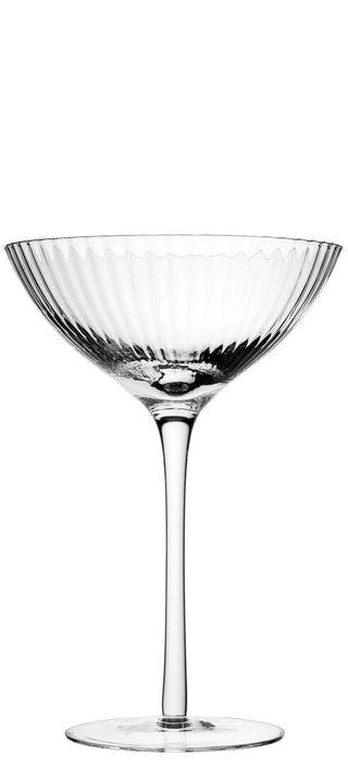 Hayworth Coupe Cocktail Glasses – Handmade Textured Glass Champagne, Martini & Cocktail Coupes, 10.25oz (29cl), Pack of 12