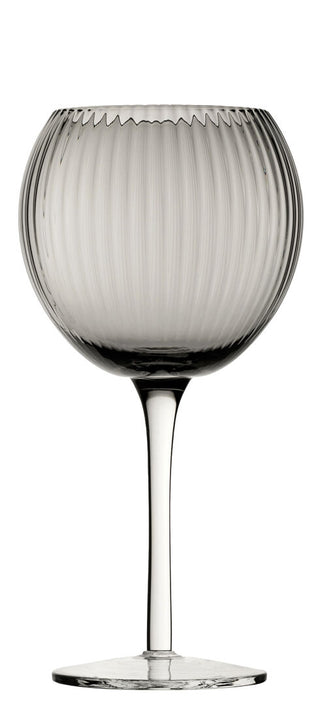 Hayworth Smoke Cocktail Glasses – Handmade Smoked Textured Glass Gin & Cocktail Goblets, 20oz (58cl), Box of 6