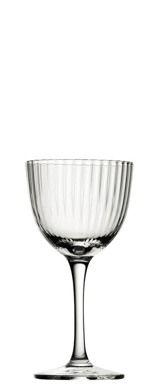Hayworth Nick & Nora Cocktail Glasses – Handmade Textured Glass Martini, Spirit-Forward Cocktail Glasses, 6oz (17cl), Box of 6