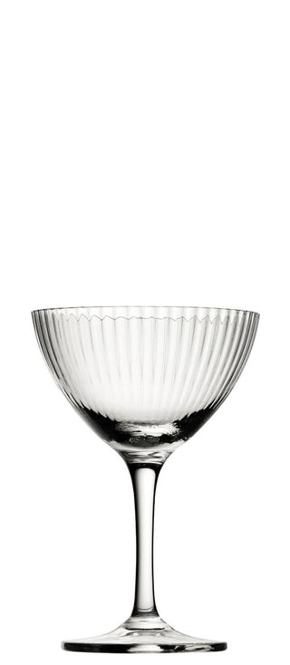 Hayworth Martini Cocktail Glasses – Handmade Textured Glass Classic Martini & Cocktail Glasses, 6.5oz (19cl), Box of 6