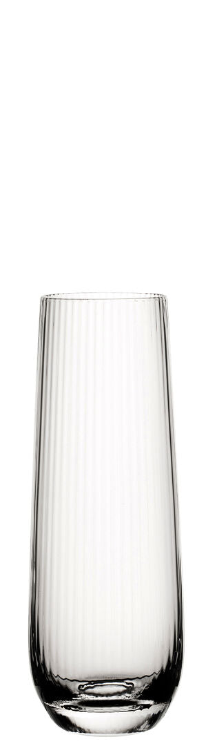 Hayworth Champagne Glasses – Handmade Textured Glass Champagne, Prosecco & Sparkling Wine Glasses, 10.5oz (30cl), Box of 6