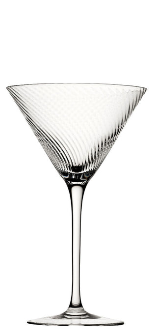 Twisted Hayworth Martini Cocktail Glasses – Handmade Optic Glass Martini & Cocktail Glasses, 10.5oz (30cl), Box of 6