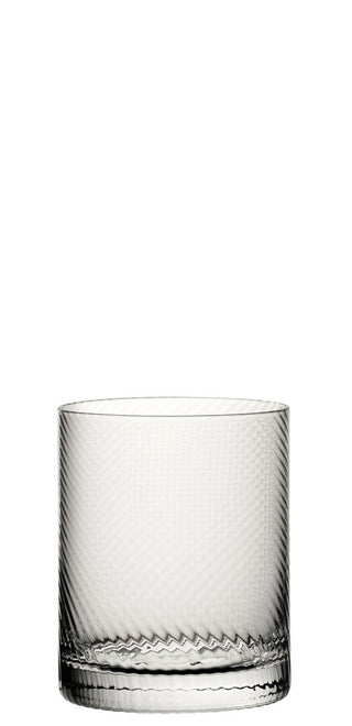 Twisted Hayworth Double Old Fashioned Glasses – Handmade Optic Glass Whisky & Cocktail Tumblers, 11.25oz (32cl), Box of 6