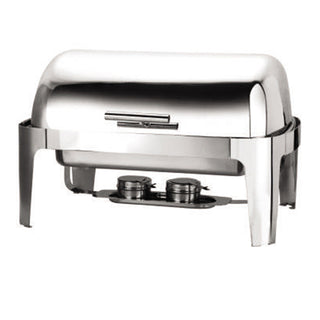 Stainless Steel Roll Top Chafing Dish GN 1/1 Deluxe Buffet Chafer for Catering & Hot Food Service