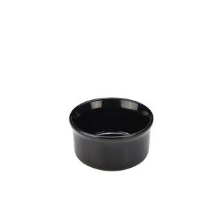 Stoneware Black Ramekins 6.5cm/8cm/9.5cm for Sauces Desserts Table Service Pack of 12