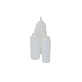 Plastic Clear Squeeze Bottles 8oz/12oz/24oz for Sauce Ketchup Bottle Condiment Pack of 6