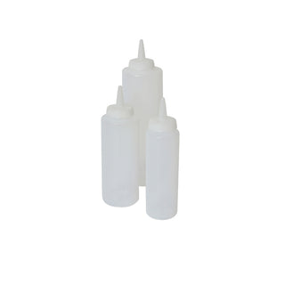 Plastic Clear Squeeze Bottles 8oz/12oz/24oz for Sauce Ketchup Bottle Condiment Pack of 6
