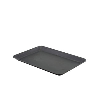 Black Vintage Stainless Steel Trays – Catering Presentation Trays (Pack of 12)