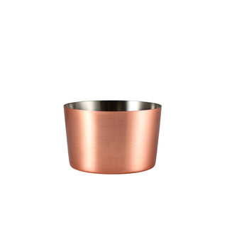 Copper-Plated Stainless Steel Mini Serving Cup – 23cl / 8.1oz Individual Portion Dish – 8×5cm (Pack of 12)