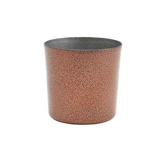 Stainless Steel Hammered Serving Cup Copper/Silver 8.5×8.5cm 42cl Pack of 12